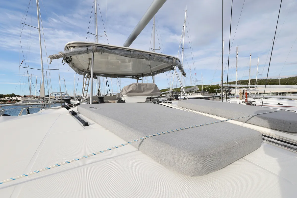 Deck of ZARATHUSTRA, a Lagoon 51 catamaran at Općina Sukošan, Croatia