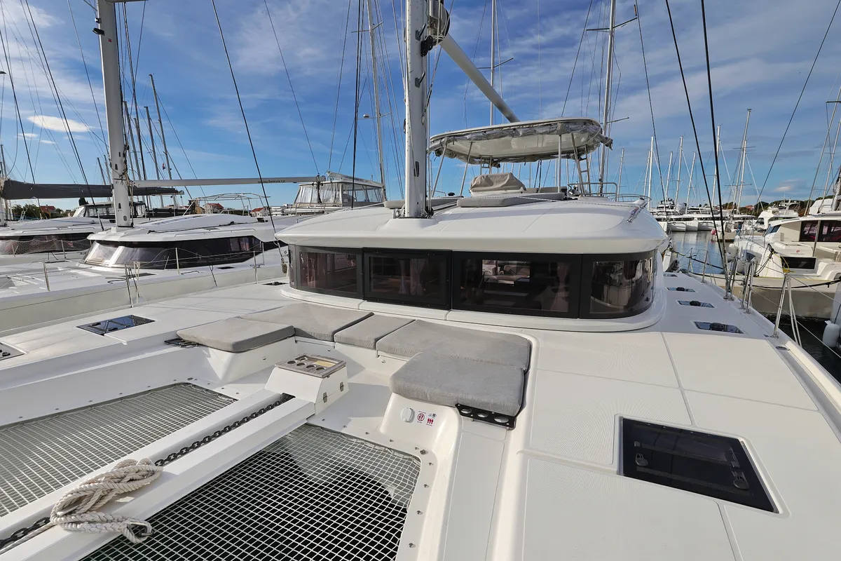 Exterior view of ZARATHUSTRA, a Lagoon 51 catamaran at Općina Sukošan, Croatia