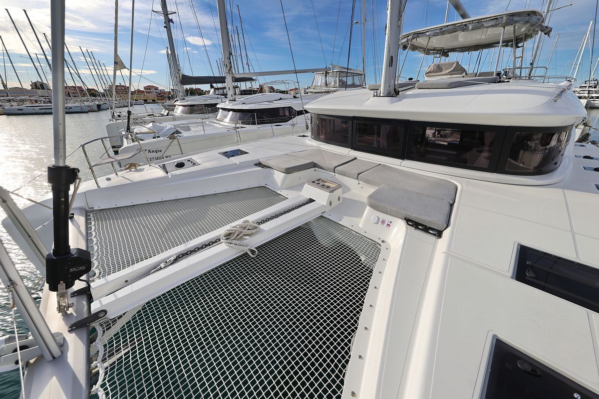 Deck of ZARATHUSTRA, a Lagoon 51 catamaran at Općina Sukošan, Croatia