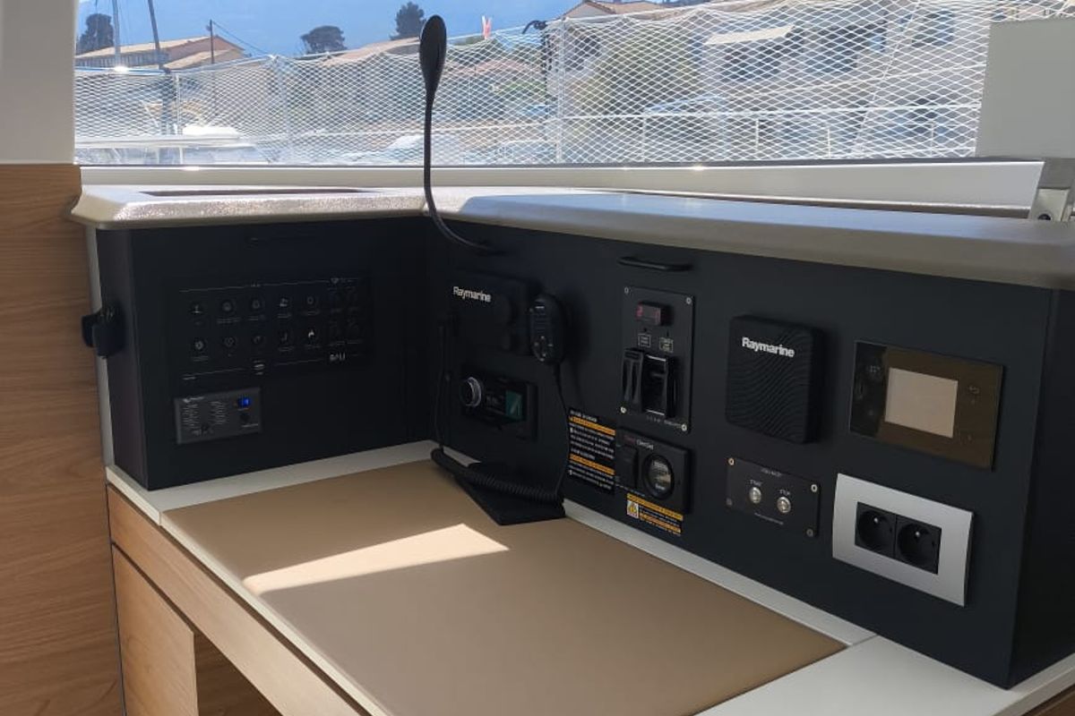 My Santa Irini, a Bali 4.2 catamaran at Municipal Unit of Ellomenos, Greece