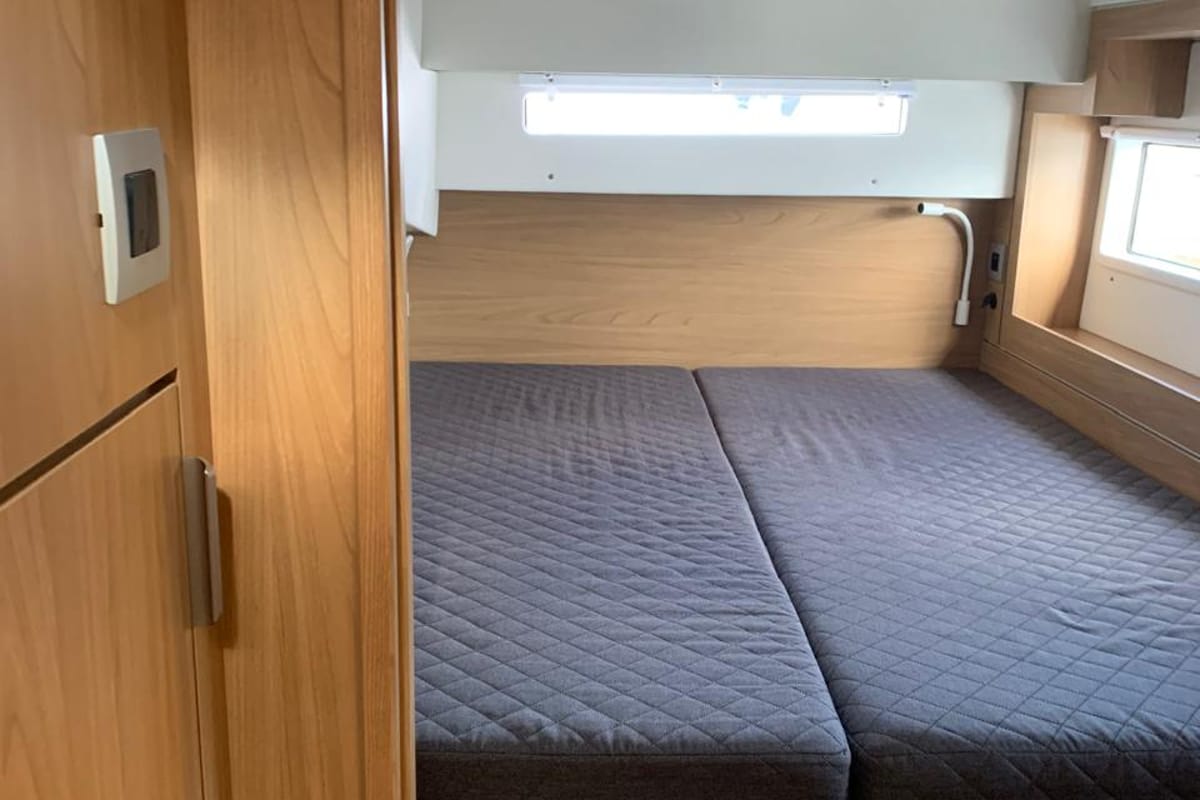 Cabin on My Santa Irini, a Bali 4.2 catamaran at Municipal Unit of Ellomenos, Greece