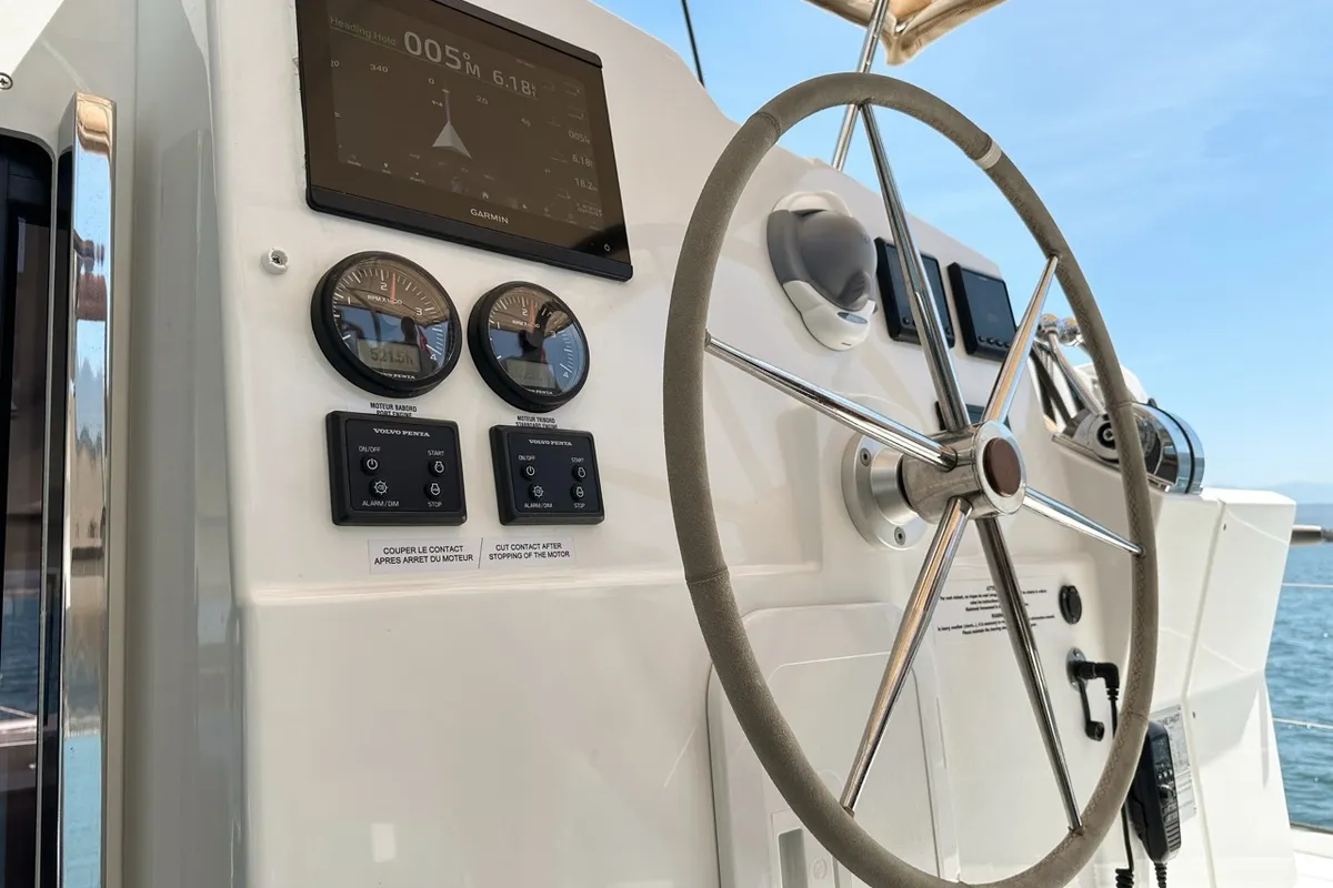 Portofino, a Fountaine Pajot Isla 40 catamaran at Fethiye, Turkey
