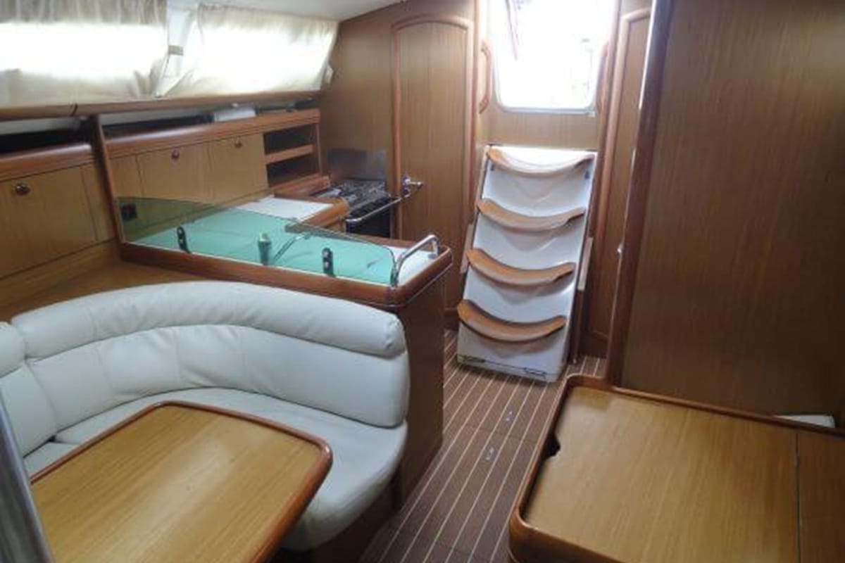 Galley of Celeste, a Jeanneau Sun Odyssey 36i sailboat at Lavreotiki Municipal Unit, Greece