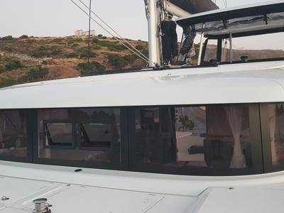 Midas, a Lagoon 42 catamaran at Athens, Greece
