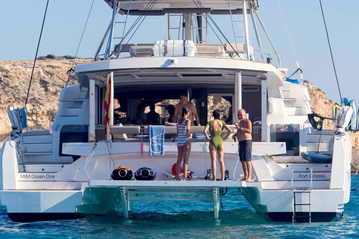 Exterior view of MIM OCEAN 2, a Bali 5.4 catamaran at Port d'Andratx, Spain
