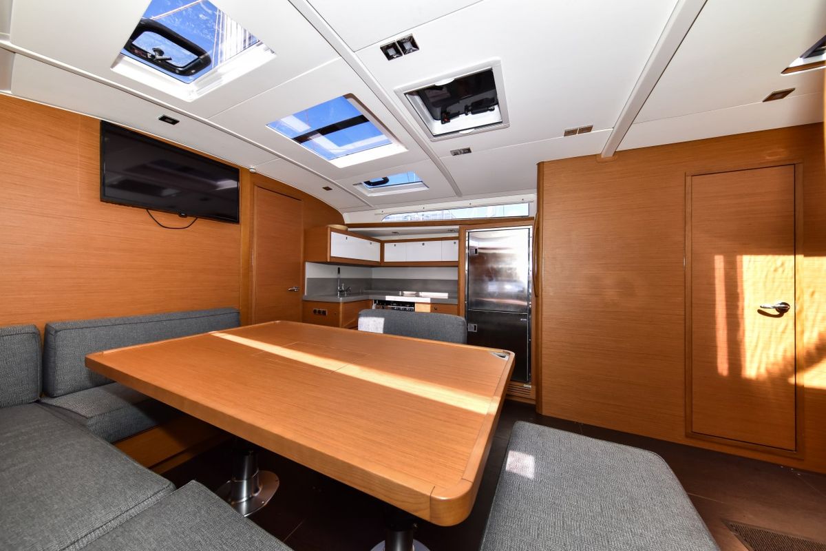 Galley of La Familia, a Dufour 470 sailboat at Zadar, Croatia