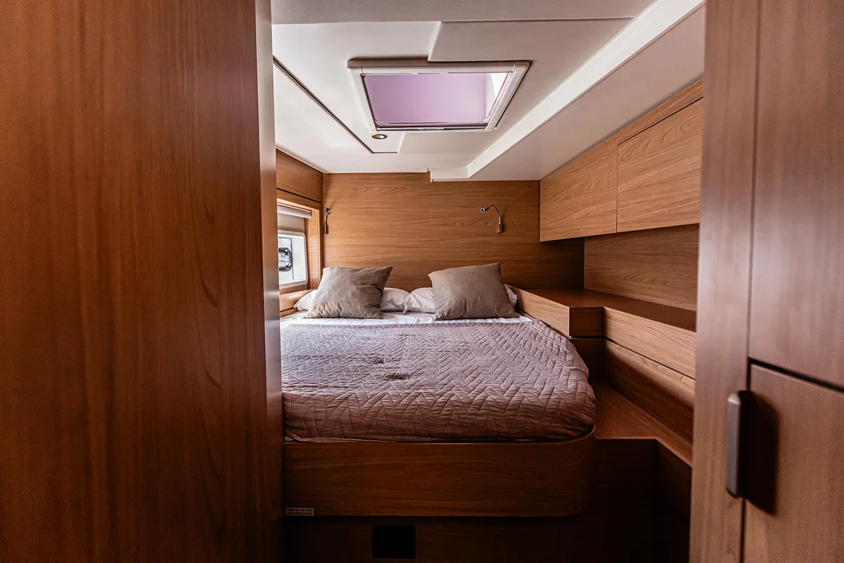 Cabin on Enea, a Bali 4.6 catamaran at Tonnarella, Italy