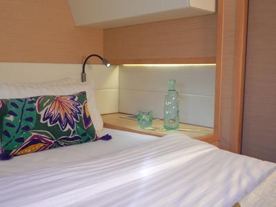 Cabin on My One, a Lagoon 52 F catamaran at Cagliari, Italy