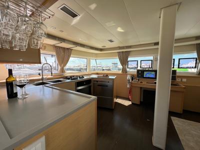 Galley of My One, a Lagoon 52 F catamaran at Cagliari, Italy