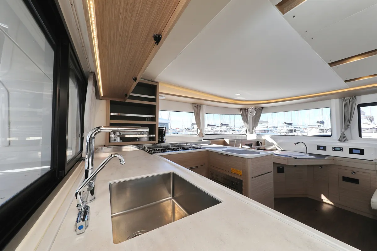 Galley of HASTA LA VISTA, a Lagoon 46 catamaran at Općina Sukošan, Croatia