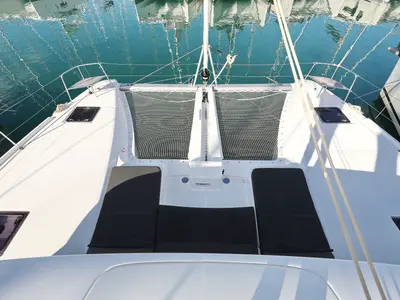 Deck of HASTA LA VISTA, a Lagoon 46 catamaran at Općina Sukošan, Croatia
