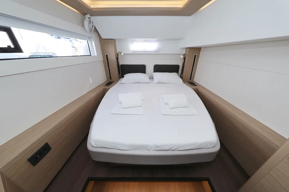 Cabin on HASTA LA VISTA, a Lagoon 46 catamaran at Općina Sukošan, Croatia