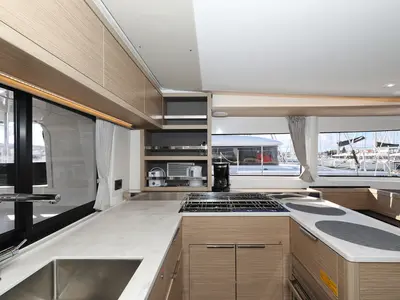 Galley of HASTA LA VISTA, a Lagoon 46 catamaran at Općina Sukošan, Croatia