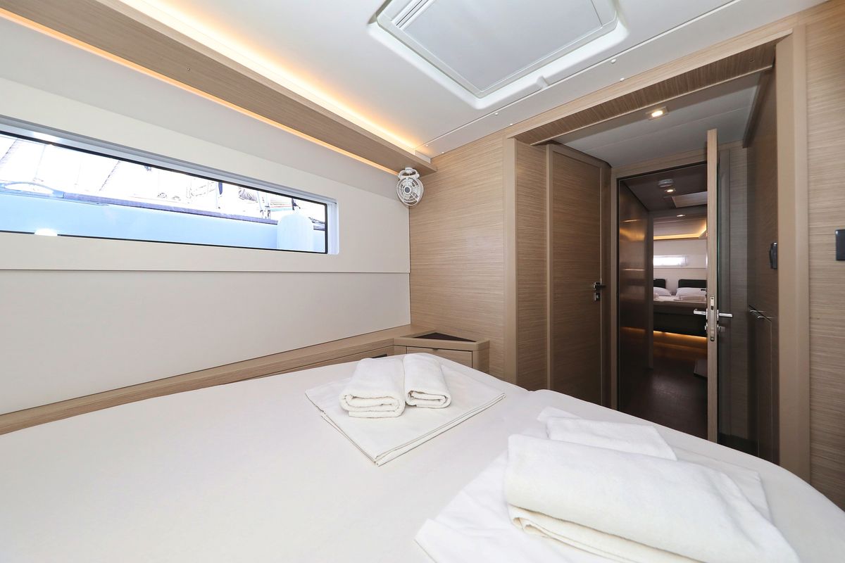 Cabin on HASTA LA VISTA, a Lagoon 46 catamaran at Općina Sukošan, Croatia