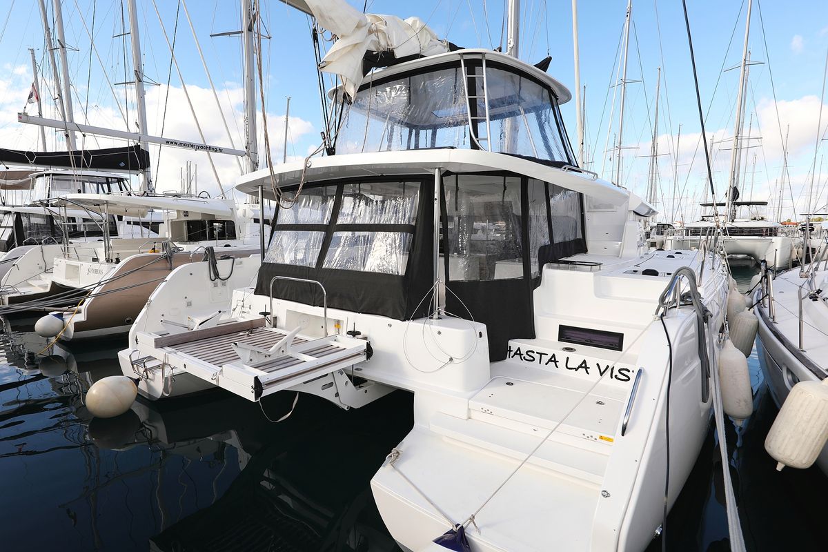 Exterior view of HASTA LA VISTA, a Lagoon 46 catamaran at Općina Sukošan, Croatia