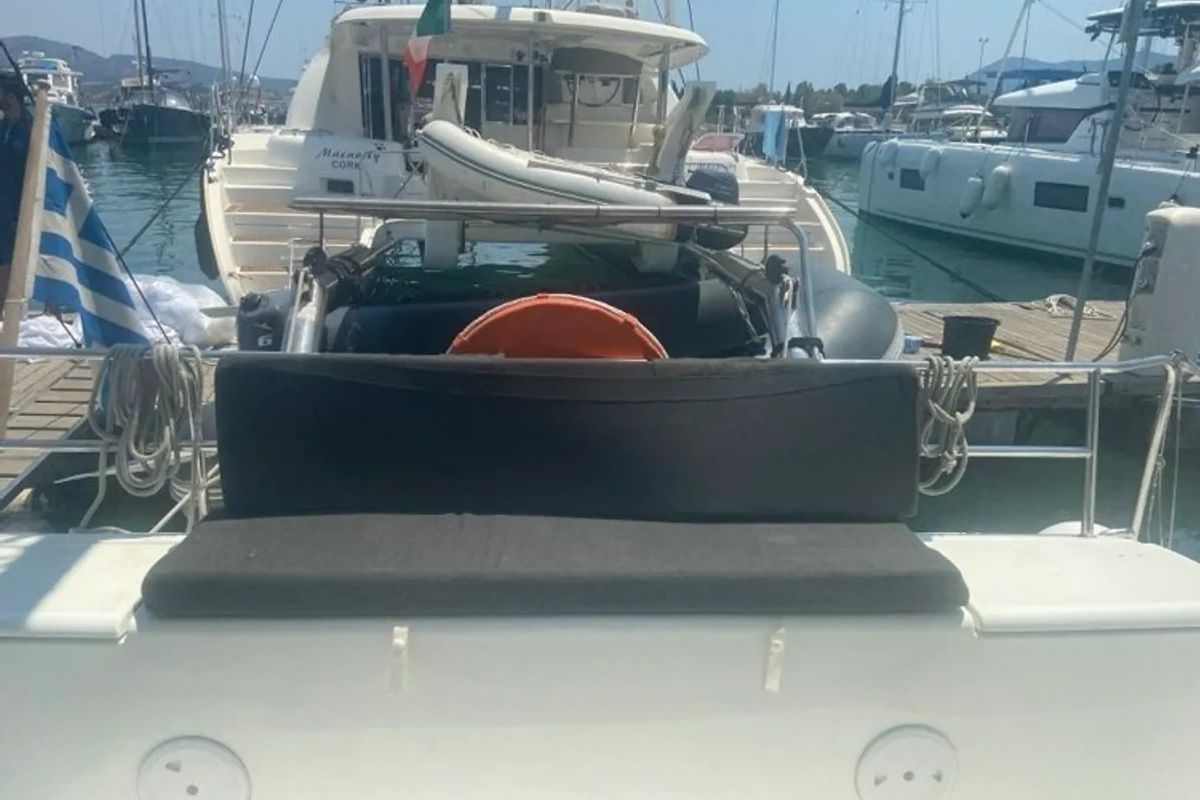 Deck of Maresueno, a Lagoon 40 catamaran at Municipal Unit of Lefkada, Greece
