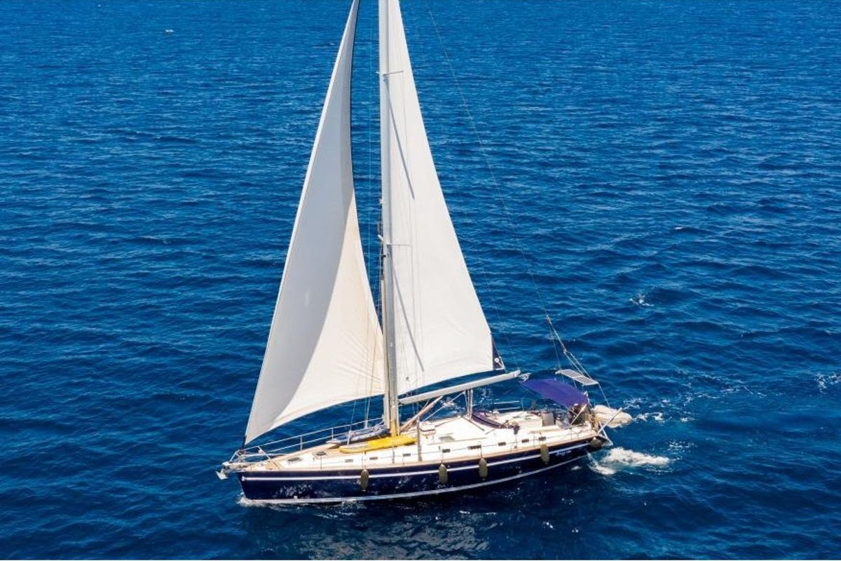 Exterior view of Parte II, a Ocean Star 51.2 sailboat at Athens, Greece