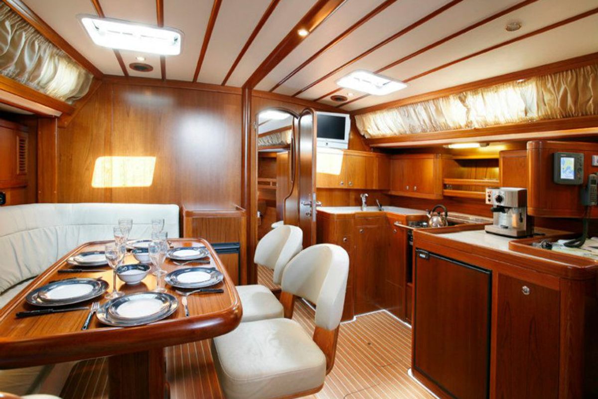 Salon of Parte II, a Ocean Star 51.2 sailboat at Athens, Greece