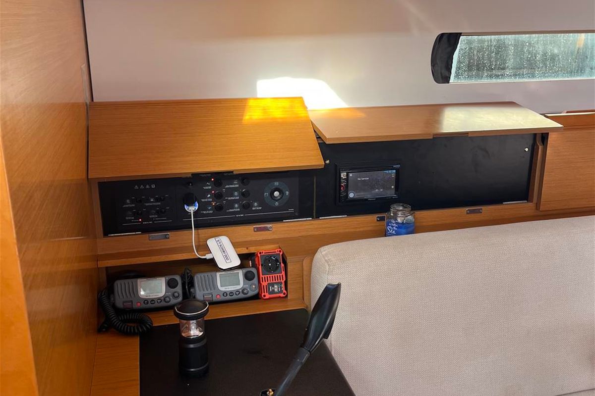 Scooby Doo, a Jeanneau Sun Odyssey 469 sailboat at Municipal Unit of Lefkada, Greece