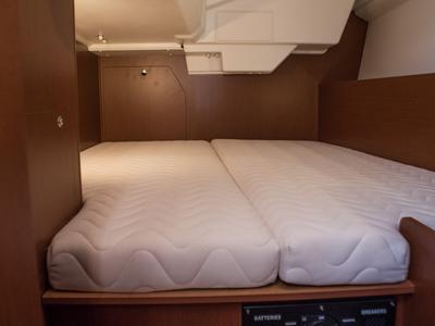 Cabin on SIRINA "Sails 2025", a Beneteau Oceanis 38.1 sailboat at Municipal Unit of Nea Peramos, Greece