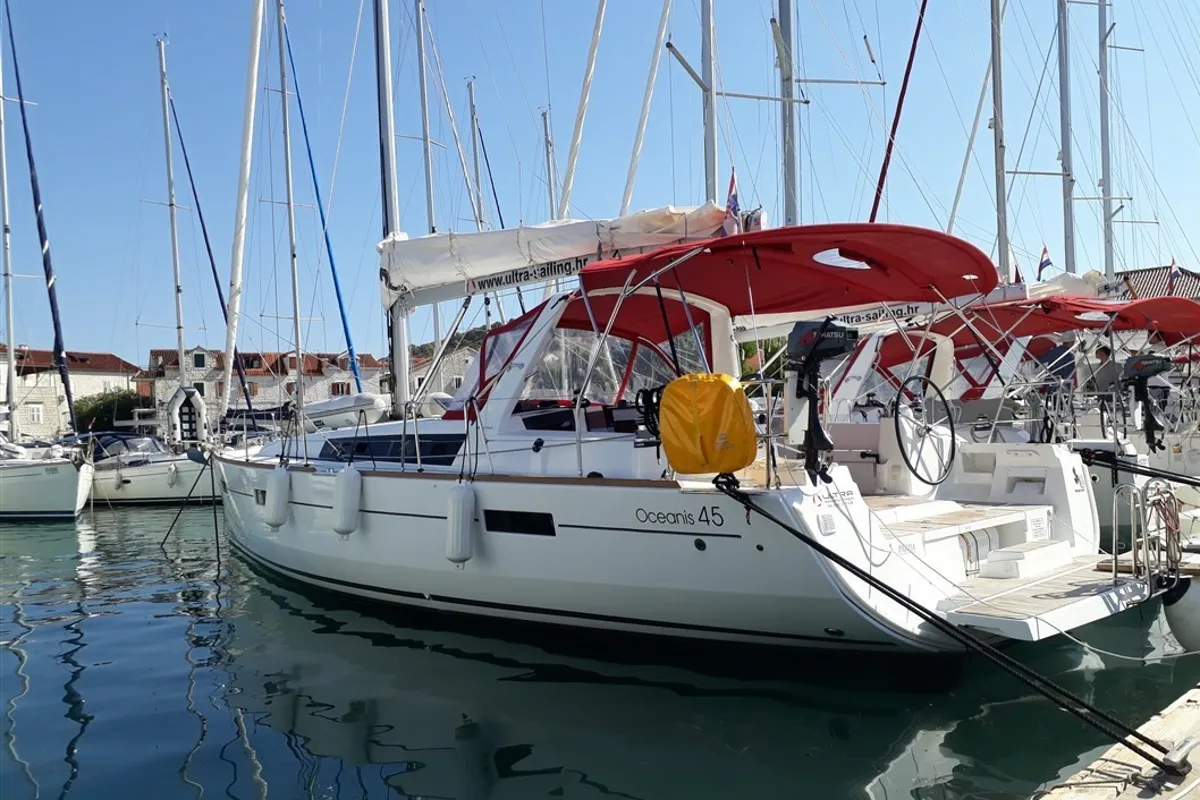 Exterior view of Parija II, a Beneteau Oceanis 45 sailboat at Split, Croatia
