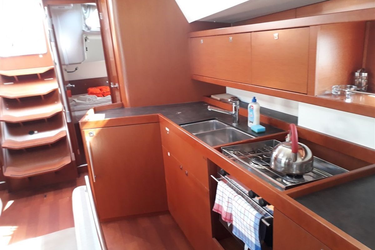 Galley of Parija II, a Beneteau Oceanis 45 sailboat at Split, Croatia