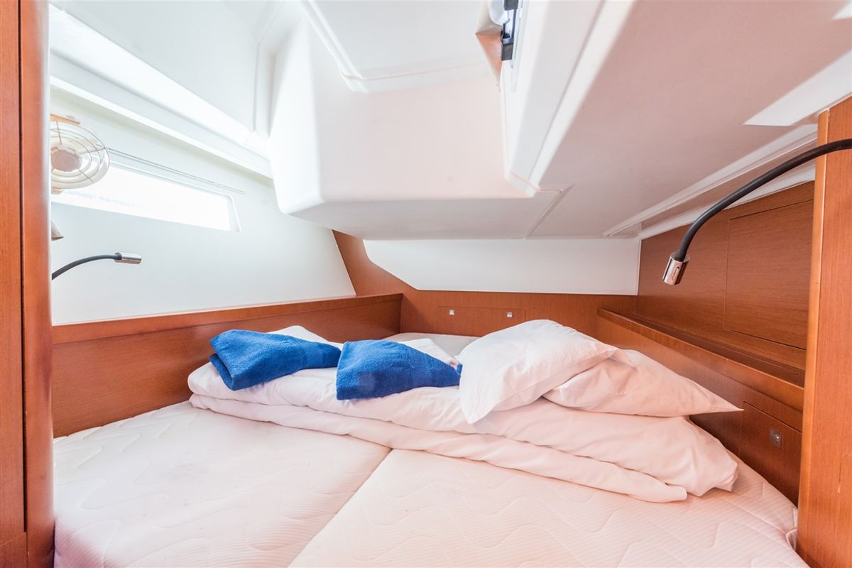Head on Parija II, a Beneteau Oceanis 45 sailboat at Split, Croatia