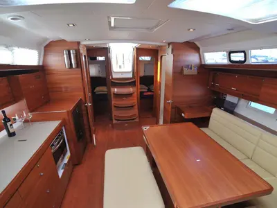 Salon of Vanilla Sky, a Dufour 460 GL sailboat at Lavreotiki Municipal Unit, Greece