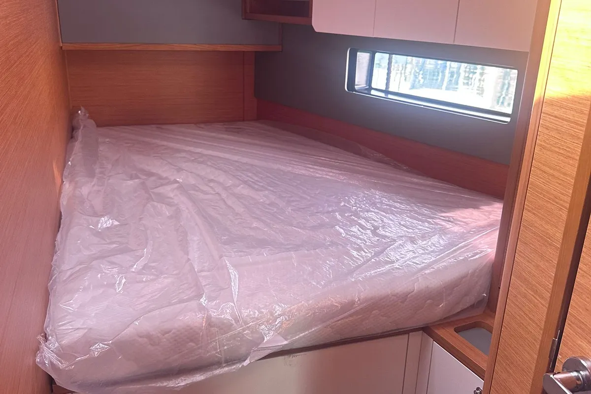 Cabin on Kalypso, a Dufour 48 sailboat at Palermo, Italy