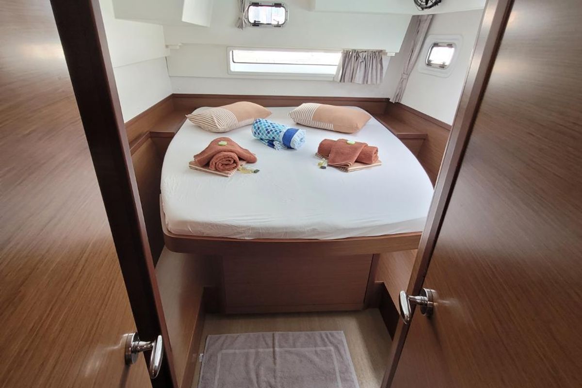 Cabin on Best Love, a Lagoon 42 catamaran at Seychelles, Mahe, Seychelles