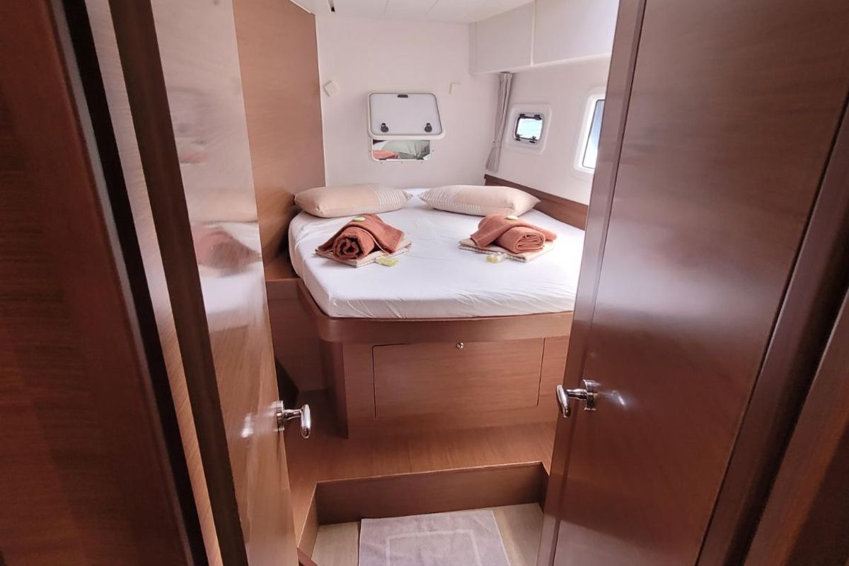 Cabin on Best Love, a Lagoon 42 catamaran at Seychelles, Mahe, Seychelles