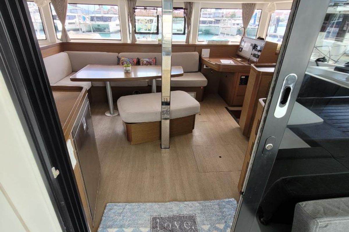 Salon of Best Love, a Lagoon 42 catamaran at Seychelles, Mahe, Seychelles