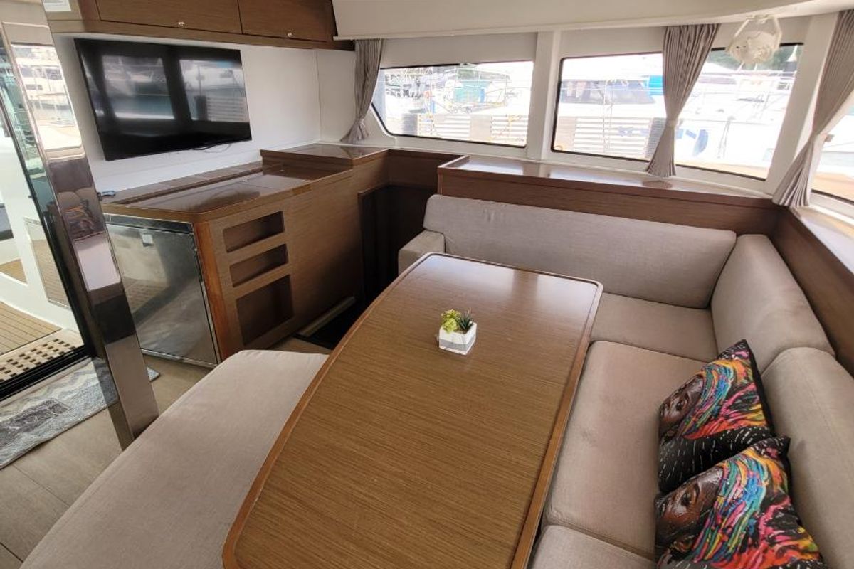 Salon of Best Love, a Lagoon 42 catamaran at Seychelles, Mahe, Seychelles