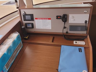 Cockpit of Best Love, a Lagoon 42 catamaran at Seychelles, Mahe, Seychelles