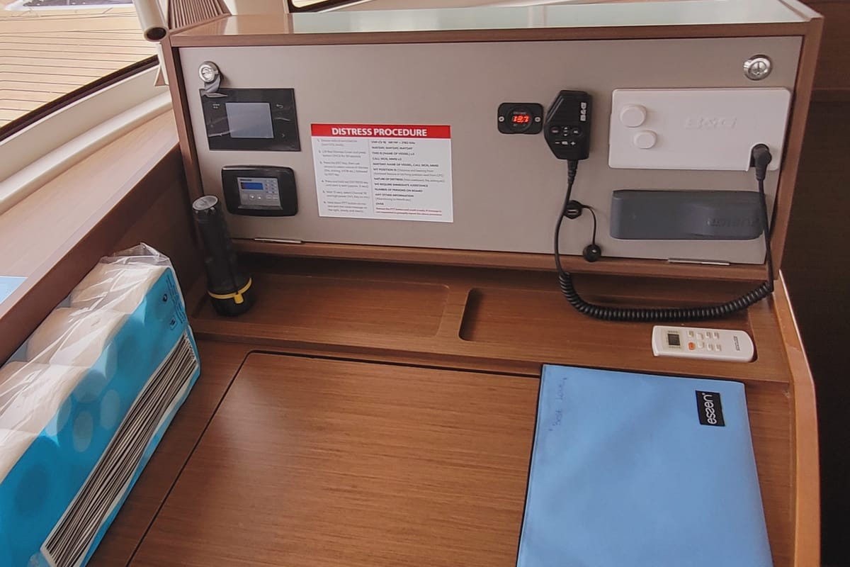 Cockpit of Best Love, a Lagoon 42 catamaran at Seychelles, Mahe, Seychelles