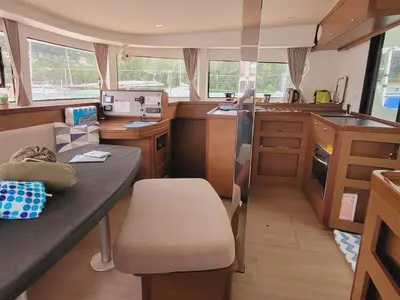 Salon of Best Love, a Lagoon 42 catamaran at Seychelles, Mahe, Seychelles