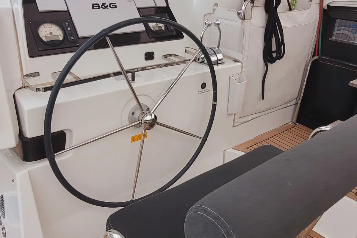 Cockpit of Best Love, a Lagoon 42 catamaran at Seychelles, Mahe, Seychelles