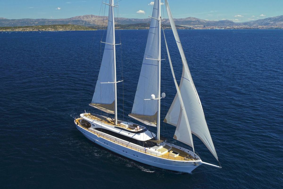 Exterior view of Acapella, a Custom Made Acapella sailboat at Split, Croatia