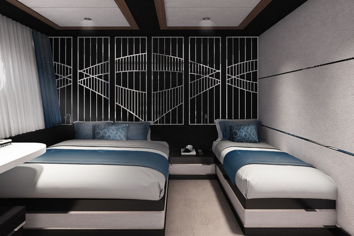 Cabin on Acapella, a Custom Made Acapella sailboat at Split, Croatia