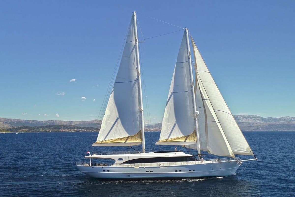 Exterior view of Acapella, a Custom Made Acapella sailboat at Split, Croatia