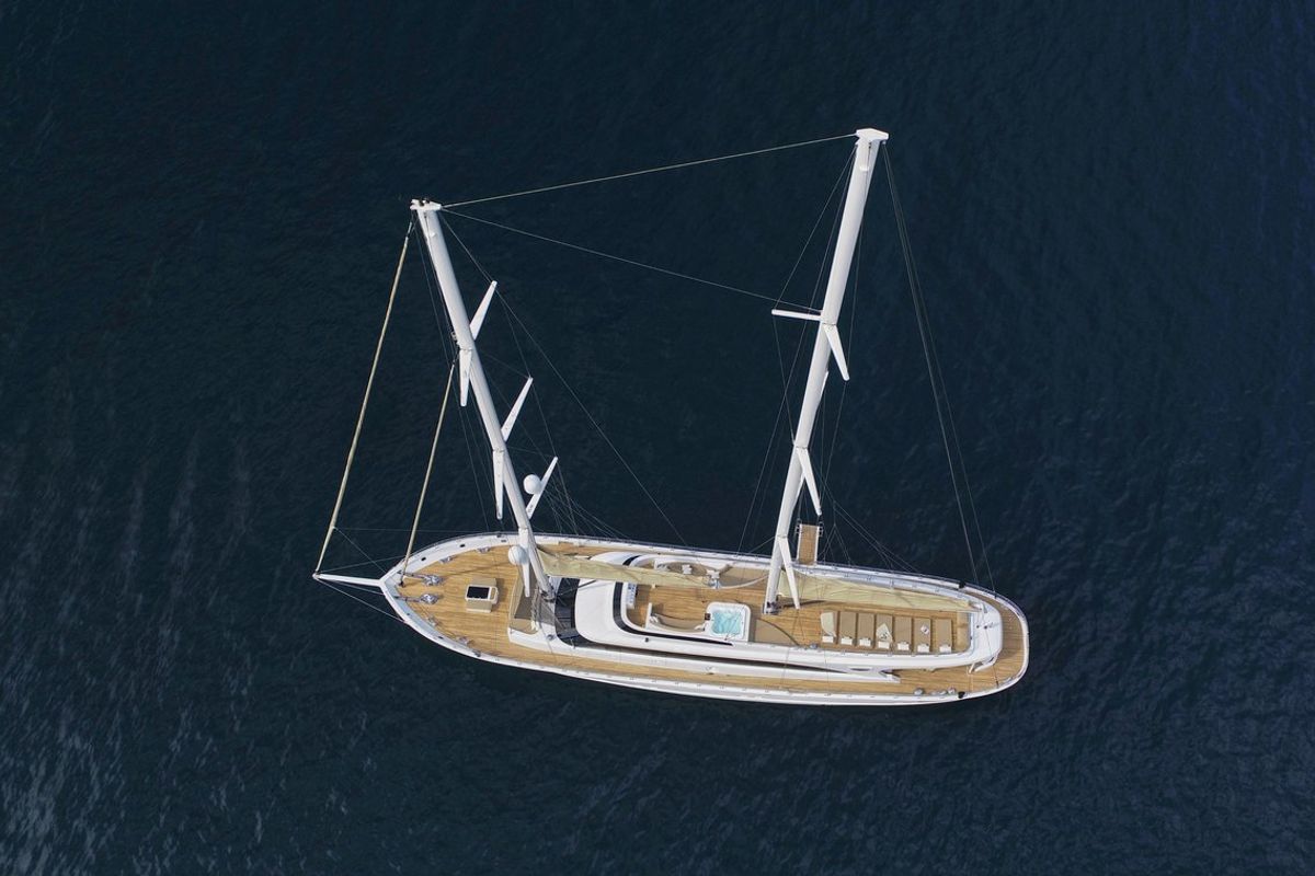 Exterior view of Acapella, a Custom Made Acapella sailboat at Split, Croatia