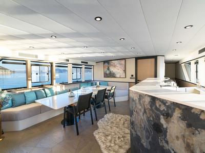 Salon of CALM DOWN, a Gulet Custom built 183 yacht at Bodrum, Turkey