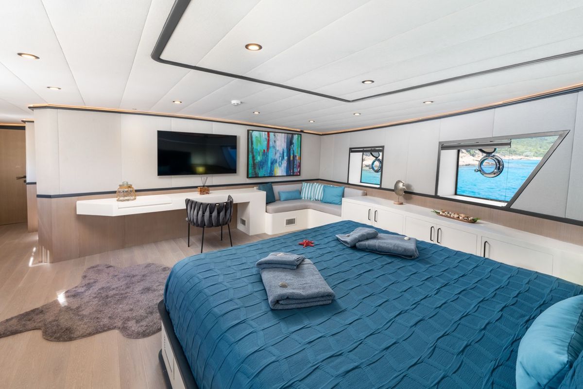 Cabin on CALM DOWN, a Gulet Custom built 183 yacht at Bodrum, Turkey