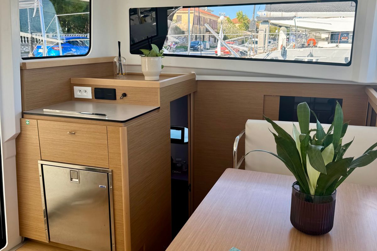 Galley of HELLENIC BREEZE, a Excess 11 catamaran at Preveza, Greece