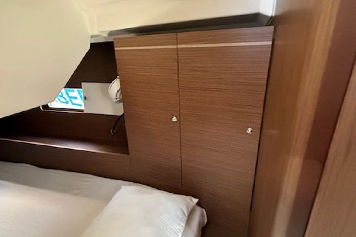 Cabin on Cookie, a Beneteau Oceanis 46.1 sailboat at Preveza, Greece