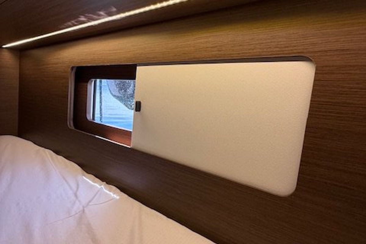 Cabin on Cookie, a Beneteau Oceanis 46.1 sailboat at Preveza, Greece