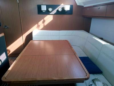 Salon of Blue Moon, a Bavaria Cruiser 46 sailboat at Agropoli, Italy