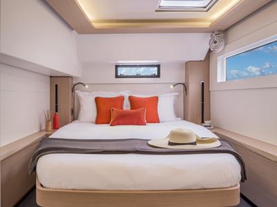 Cabin on Pegasus, a Lagoon 46 catamaran at Propriano, France