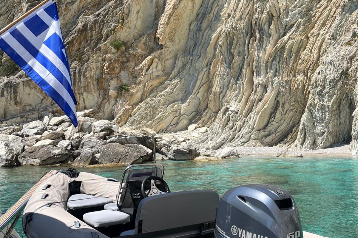 Blue Velvet, a Lagoon 52 F catamaran at Municipal Unit of Lefkada, Greece