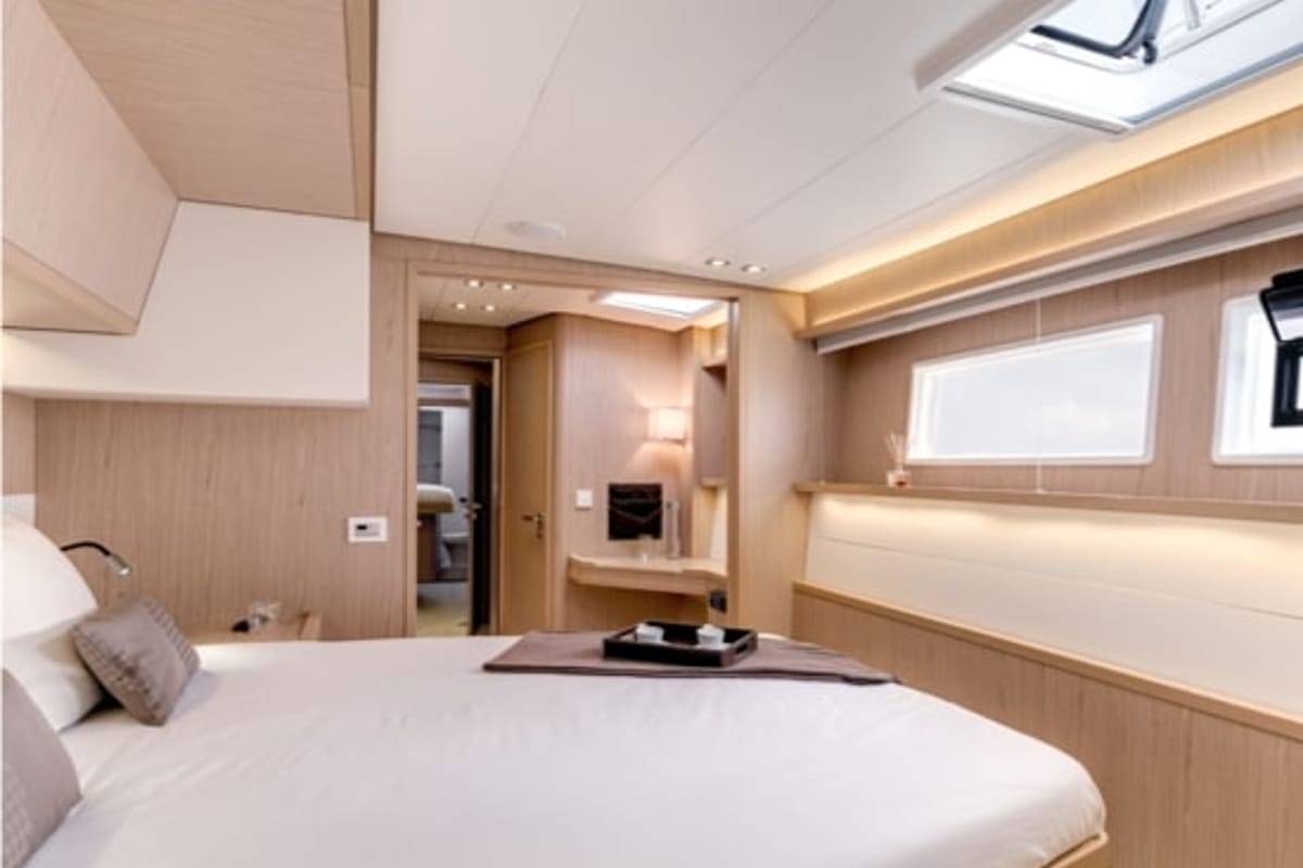 Cabin on Blue Velvet, a Lagoon 52 F catamaran at Municipal Unit of Lefkada, Greece